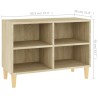 Meuble TV avec pieds en bois massif Chêne sonoma 69,5x30x50 cm 624678624678
