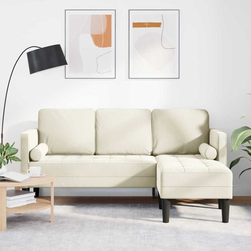 Ensemble de Canapés avec coussin Crème Polyester 624681624681