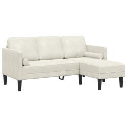 Ensemble de Canapés avec coussin Crème Polyester 624681624681