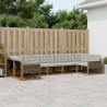 Ensemble de canapés d'extérieur 7 pcs Naturel et gris clair 624682624682