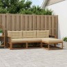 Ensemble de canapés d'extérieur 4 pcs Naturel et Beige 624685624685
