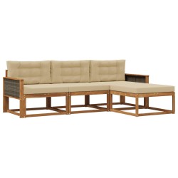 Ensemble de canapés d'extérieur 4 pcs Naturel et Beige 624685624685