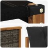 Ensemble de canapés d'extérieur 3 pcs Naturel et noir 624688624688