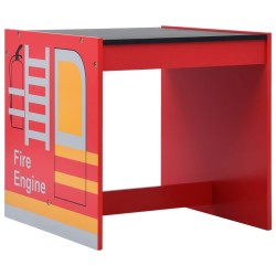 Jeu de table et chaises d'enfants 3 pcs Camion de pompiers Bois 624689624689
