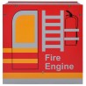 Jeu de table et chaises d'enfants 3 pcs Camion de pompiers Bois 624689624689