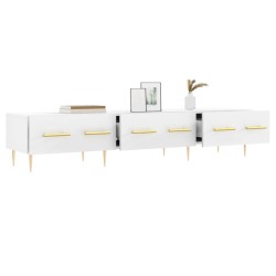 Meuble TV blanc 150x36x30 cm bois d'ingénierie 624692624692