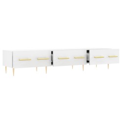 Meuble TV blanc 150x36x30 cm bois d'ingénierie 624692624692