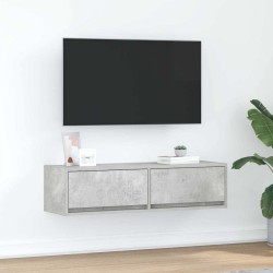 Meuble TV Gris béton 100 x 31 x 25,5 cm Bois d'ingénierie 624696624696
