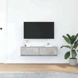 Meuble TV Gris béton 100 x 31 x 25,5 cm Bois d'ingénierie 624696624696
