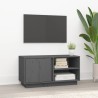 Meuble TV Gris 80x35x40,5 cm Bois de pin massif 624697624697