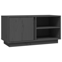 Meuble TV Gris 80x35x40,5 cm Bois de pin massif 624697624697