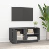 Meuble TV Gris 80x35x40,5 cm Bois de pin massif 624697624697