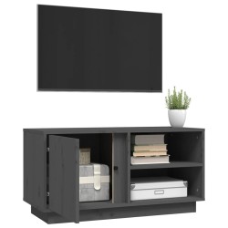 Meuble TV Gris 80x35x40,5 cm Bois de pin massif 624697624697