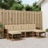 Ensemble de canapés d'extérieur 6 pcs Naturel et Beige 624699624699