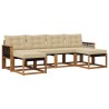 Ensemble de canapés d'extérieur 6 pcs Naturel et Beige 624699624699