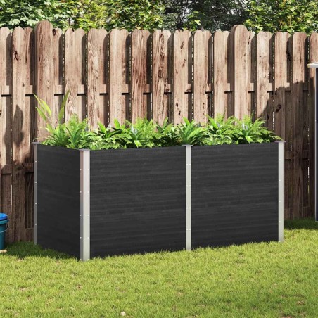 Lit surélevé de jardin 200x100x91 cm WPC Gris 624700624700