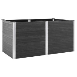 Lit surélevé de jardin 200x100x91 cm WPC Gris 624700624700