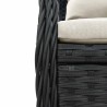 Ensemble à manger de jardin coussins 5pcs Noir Résine tressée 624702624702