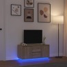 Meuble TV avec lumières LED chêne sonoma 100x41x50 cm 624703624703