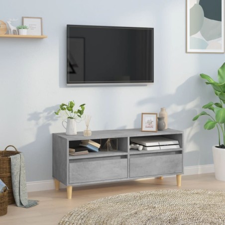 Meuble TV gris béton 100x34,5x44,5 cm bois d'ingénierie 624707624707