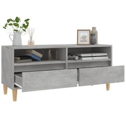 Meuble TV gris béton 100x34,5x44,5 cm bois d'ingénierie 624707624707