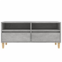 Meuble TV gris béton 100x34,5x44,5 cm bois d'ingénierie 624707624707