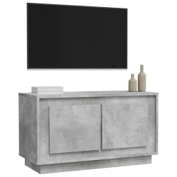 Meuble TV gris béton 80x35x45 cm bois d'ingénierie 624708624708