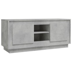 Meuble TV gris béton 102x35x45 cm bois d'ingénierie 624709624709
