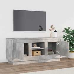 Meuble TV gris béton 102x35x45 cm bois d'ingénierie 624709624709