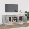 Meuble TV gris béton 102x35x45 cm bois d'ingénierie 624709624709