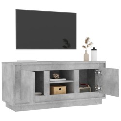 Meuble TV gris béton 102x35x45 cm bois d'ingénierie 624709624709