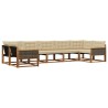 Ensemble de canapés d'extérieur 7 pcs Naturel et Beige 624710624710
