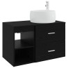 Ensemble de mobilier de salle de bain 2 pcs Chêne noir 624713624713