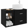Ensemble de mobilier de salle de bain 2 pcs Chêne noir 624713624713