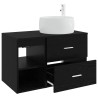 Ensemble de mobilier de salle de bain 2 pcs Chêne noir 624713624713