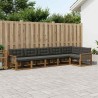 Ensemble de canapés d'extérieur 6 pcs Naturel et noir 624716624716