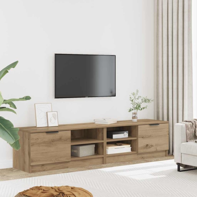 Meubles TV 2 pcs chêne artisanal 80x35x36,5cm bois d'ingénierie 624718624718