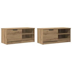 Meubles TV 2 pcs chêne artisanal 80x35x36,5cm bois d'ingénierie 624718624718