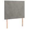 Tête de lit Gris clair 80x5x118/128 cm Velours 624720624720