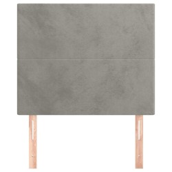 Tête de lit Gris clair 80x5x118/128 cm Velours 624720624720