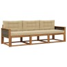 Ensemble de canapés d'extérieur 3 pcs Naturel et Beige 624721624721