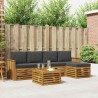 Ensemble de canapés d'extérieur 6 pcs Naturel et Anthracite 624722624722