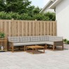 Ensemble de canapés d'extérieur 6 pcs Naturel et gris clair 624723624723
