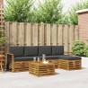 Ensemble de canapés d'extérieur 6 pcs Naturel et Anthracite 624724624724