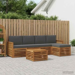 Ensemble de canapés d'extérieur 6 pcs Naturel et Anthracite 624727624727