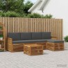 Ensemble de canapés d'extérieur 6 pcs Naturel et Anthracite 624727624727