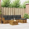 Ensemble de canapés d'extérieur 6 pcs Naturel et Anthracite 624729624729