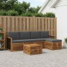 Ensemble de canapés d'extérieur 6 pcs Naturel et Anthracite 624731624731