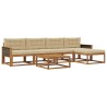 Ensemble de canapés d'extérieur 6 pcs Naturel et Beige 624741624741