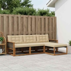 Ensemble de canapés d'extérieur 4 pcs Naturel et Beige 624742624742